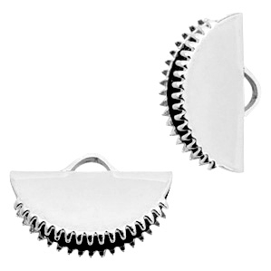 Metall Zubeh&ouml;r DQ Lintklemme 15mm Antik silber (Nickelfrei)