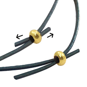 Smart-Stopperperlen Metall DQ 6x3mm Gold (Nickelfrei)