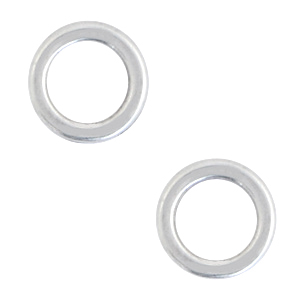 Metall Zubeh&ouml;r DQ Ring 6mm Antik silber (Nickelfrei)