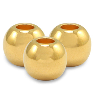 Metall Perlen DQ 3mm Gold (Nickelfrei)