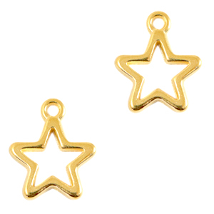 Metall Anh&auml;nger DQ Star Gold (Nickelfrei)