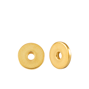 Metall Perlen DQ Disc Rondellen 5mm Gold (Nickelfrei)
