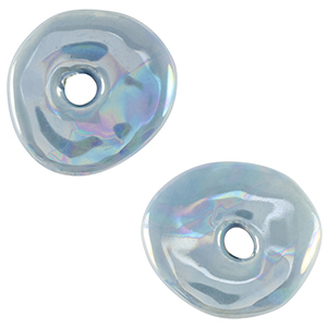 DQ Griechische Keramik Perlen Donut Brisk blue