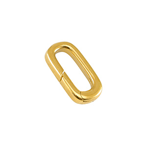 Metall Zubeh&ouml;r DQ Schl&uuml;ssel Anh&auml;nger Oval 18mm Gold (Nickelfrei)