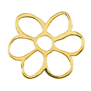 Metall Anh&auml;nger DQ Anh&auml;nger / Zwischenst&uuml;ck Blume Gold (Nickelfrei)