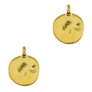 Metall Anh&auml;nger DQ irregular 12mm Gold (Nickelfrei)