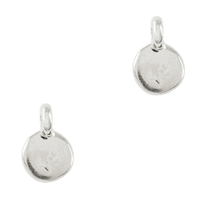 Metall Anh&auml;nger DQ irregular Antik silber (Nickelfrei)