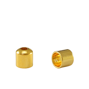Metall Endkappen DQ &Oslash;3.2mm Gold (Nickelfrei)