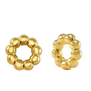 Metall Perlen DQ Spacer Bali Ringe 11mm Gold (Nickelfrei)