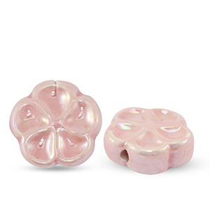 Perlen Keramik Blume Light pink