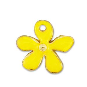 Metall Anh&auml;nger DQ Blume Gold-yellow (Nickelfrei)