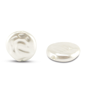 Imitationsperlen Coin White