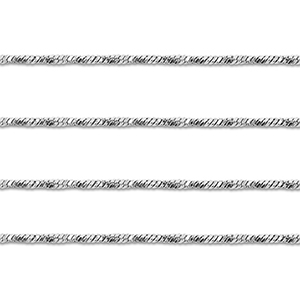Stainless Steel - Rostfrei Stahl Schmuckzubeh&ouml;r Gliederkette Verdreht Silver