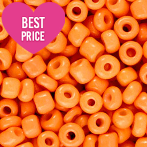 Glasperlen Rocailles 6/0 (4mm) Festive orange