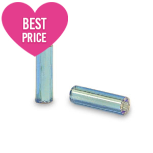 Glasperlen Rocailles Spezial R&ouml;hrchen Cyan blue