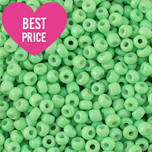 Glasperlen Rocailles 6/0 (4mm) Light green