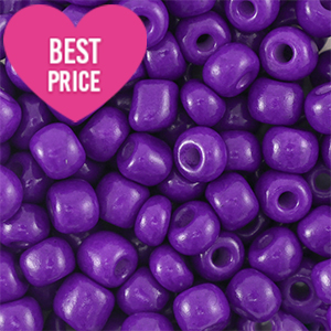 Glasperlen Rocailles 8/0 (3mm) Dark purple