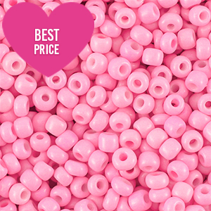 Glasperlen Rocailles 8/0 (3mm) Pretty pink