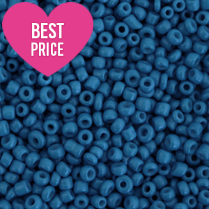 Glasperlen Rocailles 12/0 (2mm) Petrol blue