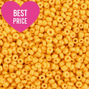 Glasperlen Rocailles 12/0 (2mm) Bumble bee yellow