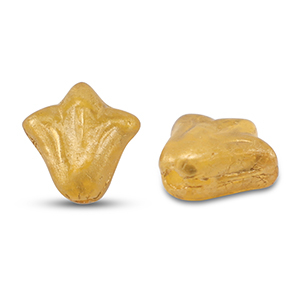 B&ouml;hmische Perlen Lily Flower 9x8mm Transparent gold