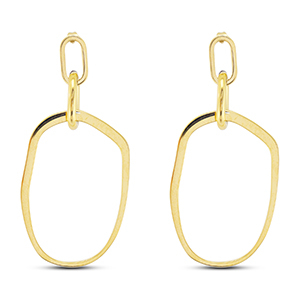 Ohrringe aus Stainless Steel - Rostfreiem Stahl Ohrstecker Irregular Gold