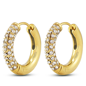 Ohrringe aus Stainless Steel - Rostfreiem Stahl Creolen Gold