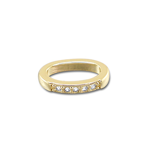 Brass TQ Metall Anh&auml;nger Oval Gold