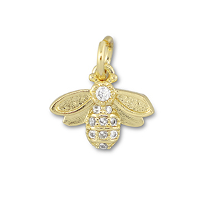 Brass TQ Metall Anh&auml;nger Biene Gold