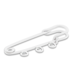 Farbiges Zubeh&ouml;r Schmuck-Sicherheitsnadel mit 3 &Ouml;sen White