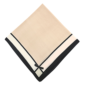 Schal mit Schleife Light brown-white-black