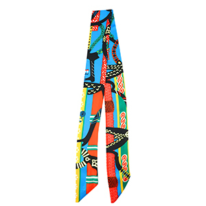 Bandana Schal mit Lebendiges Muster Multicolour-red-blue