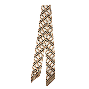 Bandana Schal mit Rechteck White-light brown-brown