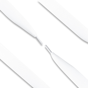 Trendy Schn&uuml;rsenkel Satin White