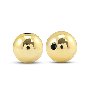Metall Look Perlen Rund 12mm Gold metallic