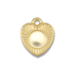 BY31&reg; Stainless Steel - Rostfrei Stahl Anh&auml;nger mit Fassung f&uuml;r SS34 Flat Back Gold