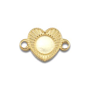 BY31&reg; Stainless Steel - Rostfrei Stahl Zwischenst&uuml;ck mit Fassung f&uuml;r SS20 Flat Back Gold