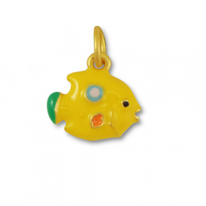 Metall Anh&auml;nger Fisch Yellow-gold