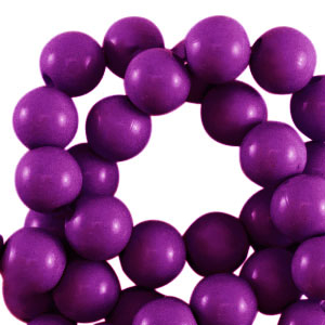 6 mm Acrylperlen shiny Aubergine purple