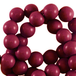 4 mm Acrylperlen shiny Cherry red