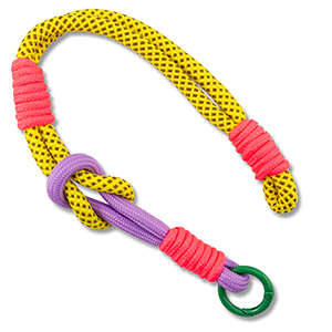 Trendy Segeltau-Handykette Yellow-neon pink-lilac-green