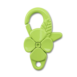 Farbiges Zubeh&ouml;r Karabinerverschluss Blume Green