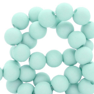 8 mm Acrylperlen matt Soft turquoise blue