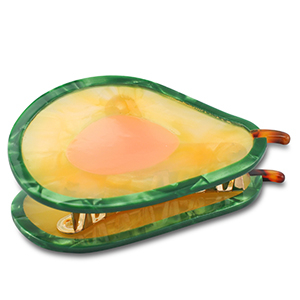 Haarschmuck Haarklemme Avocado Green-yellow-peach