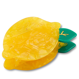 Haarschmuck Haarklemme Zitrone Yellow-green-gold