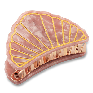 Haarschmuck Haarklemme Muschel Vintage pink-gold
