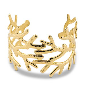 Armb&auml;nder aus Stainless Steel - Rostfreiem Stahl Bangle Koralle Gold