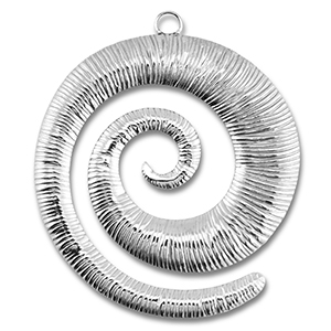 Stainless Steel - Rostfrei Stahl Anh&auml;nger Spirale Silver