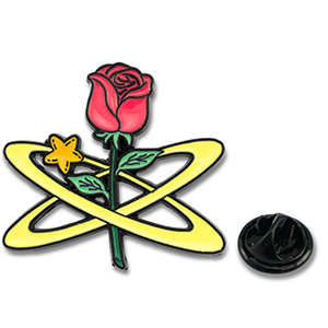 Anstecker Rose Red-green-yellow