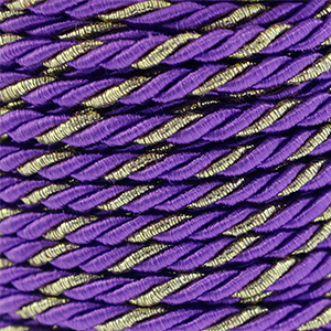 Trendy Kordel Twisted 3mm Purple-gold
